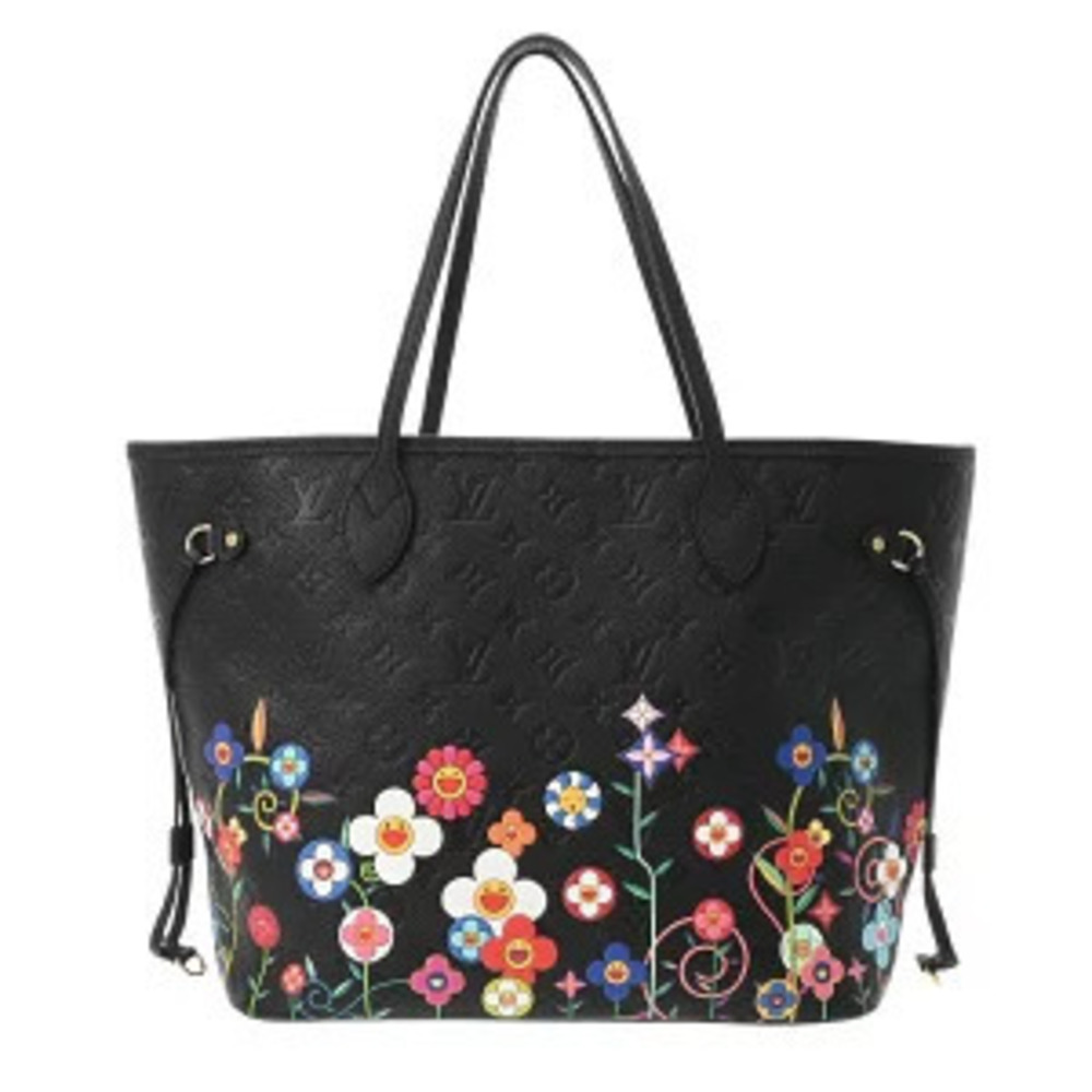 Louis Vuitton Monogram Empreinte Neverfull LV TM Noir Black Leather Tote Bag